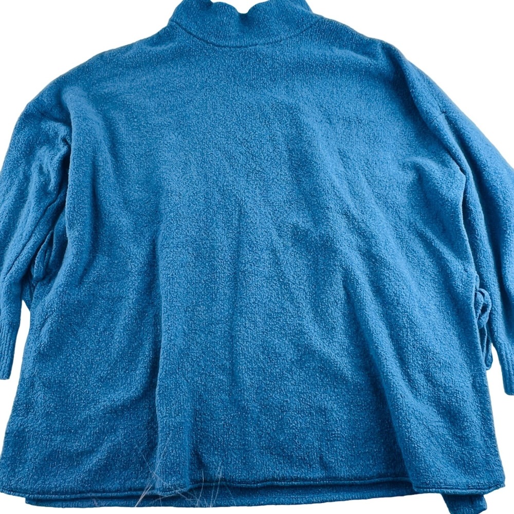 J. Jill Pure Jill Sweater Pullover Tie sides Women's size M/L Blue Mockneck
